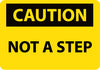 NMC C567AB-CAUTION, NOT A STEP, 10X14, .040 ALUM (1 EACH)