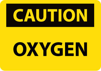NMC C575PB-CAUTION, OXYGEN, 10X14, PS VINYL (1 EACH)