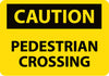 NMC C576A-CAUTION, PEDESTRIAN CROSSING, 7X10, .040 ALUM (1 EACH)