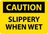 NMC C57AB-CAUTION, SLIPPERY WHEN WET, 10X14, .040 ALUM (1 EACH)