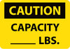NMC C5P-CAUTION, CAPACITY ______ LBS, 7X10, PS VINYL (1 EACH)
