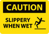 NMC C606PB-CAUTION, SLIPPERY WHEN WET, GRAPHIC, 10X14, PS VINYL (1 EACH)