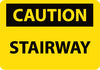 NMC C609RB-CAUTION, STAIRWAY, 10X14, RIGID PLASTIC (1 EACH)