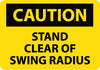 NMC C610A-CAUTION, STAND CLEAR OF SWING RADIUS, 7X10, .040 ALUM (1 EACH)