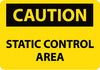 NMC C611PB-CAUTION, STATIC CONTROL AREA, 10X14, PS VINYL (1 EACH)