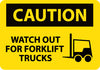 NMC C637AB-CAUTION, WATCH OUT FOR FORK LIFT TRUCKS, GRAPHIC, 10X14, .040 ALUM (1 EACH)
