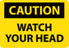 NMC C641A-CAUTION. WATCH YOUR HEAD. 7X10, .040 ALUM (1 EACH)