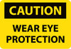 NMC C646AB-CAUTION, WEAR EYE PROTECTION, 10X14, .040 ALUM (1 EACH)