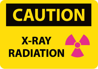 NMC C661PB-CAUTION, X-RAY RADIATION, GRAPHIC, 10X14, PS VINYL (1 EACH)