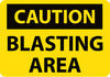 NMC C663RD-CAUTION, BLASTING AREA, 20X28, RIGID PLASTIC (1 EACH)