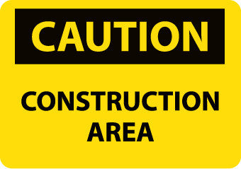 NMC C664AD-CAUTION, CONSTRUCTION AREA, 20X28, .040 ALUM (1 EACH)