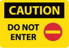 NMC C665RC-CAUTION, DO NOT ENTER, GRAPHIC, 14X20, RIGID PLASTIC (1 EACH)