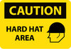 NMC C666RD-CAUTION, HARD HAT AREA, GRAPHIC, 20X28, RIGID PLASTIC (1 EACH)