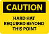 NMC C667RC-CAUTION, HARD HAT REQUIRED BEYOND THIS POINT, 14X20, RIGID PLASTIC (1 EACH)