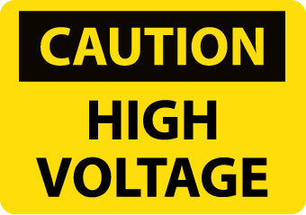 NMC C668RC-CAUTION, HIGH VOLTAGE, 14X20, RIGID PLASTIC (1 EACH)