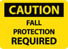 NMC C680RB-CAUTION, FALL PROTECTION REQUIRED, 10X14, RIGID PLASTIC (1 EACH)
