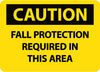 NMC C681AB-CAUTION, FALL PROTECTION REQUIRED IN THIS AREA, 10X14, .040 ALUM (1 EACH)