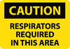 NMC C71R-CAUTION, RESPIRATORS REQUIRED IN THIS AREA, 7X10, RIGID PLASTIC (1 EACH)