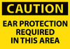 NMC C73AP-CAUTION, EAR PROTECTION REQUIRED IN THIS AREA, 3X5, PS VINYL (PAK OF 5)