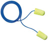 3M 311-1251 Large Single Use E-A-Rsoft Yellow Neons Tapered Polyurethane Foam Corded Earplugs With Vinyl Cord (1 Pair Per Poly Bag, 200 Pair Per Box)  (200/PR)
