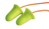3M 312-1260 Single Use E-A-RSoft FX Bell Shape Polyurethane Foam Corded Earplugs With Vinyl Cord (1 Pair Per Poly Bag, 200 Pair Per Box)  (200/PR)
