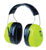 3M H10AHV Peltor Optime 105 Hi-Viz Green And Black ABS Over-The-Head Hearing Conservation Earmuffs With Liquid/Foam Earmuff Cushions  (1/EA)