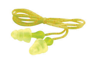 3M P3001 Multiple Use Peltor NEXT Tri-Flange Triple-Flange Elastomeric Polymer Corded Earplugs With Cloth Cord And LiveWire Stem (100 Pair Per Box)  (100/PR)