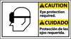 NMC CBA5R-CAUTION, EYE PROTECTION REQUIRED (BILINGUAL W/GRAPHIC), 10X18, RIGID PLASTIC (1 EACH)