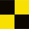 NMC CBT20236-TAPE, CHECKERBOARD, BLACK YELLOW, 2X36 YDS (1 ROLL)