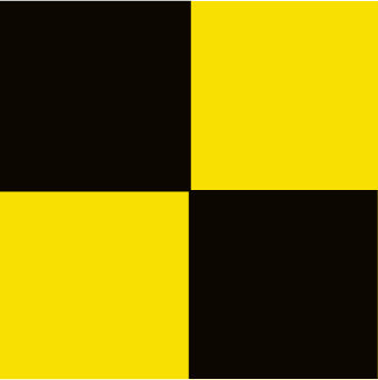 NMC CBT20218-TAPE, CHECKERBOARD, BLACK YELLOW, 2X18 YDS (1 ROLL)