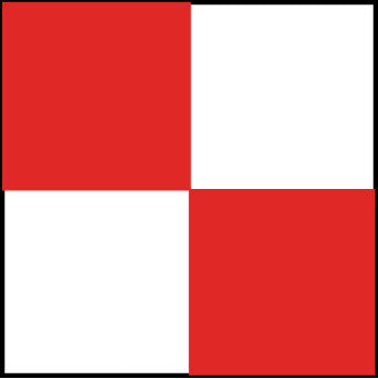 NMC CBT20336-TAPE, CHECKERBOARD, RED WHITE, 2X36 YDS (1 ROLL)