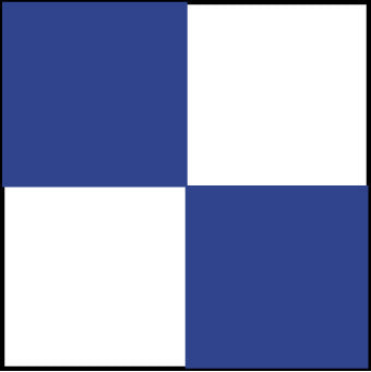 NMC CBT20418-TAPE, CHECKERBOARD, BLUE WHITE, 2X18 YDS (1 ROLL)