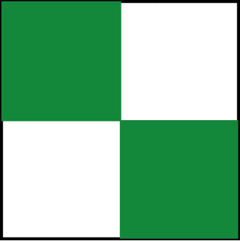NMC CBT20818-TAPE, CHECKERBOARD, GREEN WHITE, 2X18 YDS (1 ROLL)