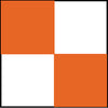 NMC CBT20936-TAPE, CHECKERBOARD, ORANGE WHITE, 2X36 YDS (1 ROLL)