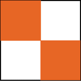 NMC CBT20918-TAPE, CHECKERBOARD, ORANGE WHITE, 2X18 YDS (1 ROLL)
