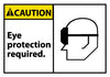 NMC CGA10AP-CAUTION, EYE PROTECTION REQUIRED (GRAPHIC), 3X5, PS VINYL (PAK OF 5)