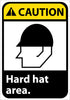 NMC CGA1PB-CAUTION, HARD HAT AREA (W/GRAPHIC), 14X10, PS VINYL (1 EACH)
