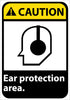 NMC CGA22AB-CAUTION, EAR PROTECTION AREA, 14X10, .040 ALUM (1 EACH)