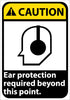 NMC CGA23PB-CAUTION, EAR PROTECTION REQUIRED BEYOND THIS POINT, 14X10, PS VINYL (1 EACH)