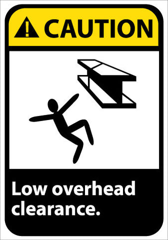 NMC CGA31PB-CAUTION, LOW OVERHEAD CLEARANCE, 14X10, PS VINYL (1 EACH)
