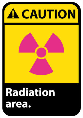 NMC CGA32AB-CAUTION, RADIATION AREA, 14X10, .040 ALUM (1 EACH)