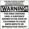 NMC CP10R-CALIFORNIA PROP 65, WARNING THIS AREA CONTAINS LEAD. . ., 10X10, RIGID PLASTIC (1 EACH)