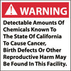 NMC CP3R-CALIFORNIA PROP 65, WARNING DETECTABLE AMOUNTS OF CHEMICALS. . ., 10X10, RIGID PLASTIC (1 EACH)