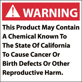 NMC CP6R-CALIFORNIA PROP 65, WARNING THIS PRODUCT MAY CONTAIN A CHEMICAL. . ., 10X10, RIGID PLASTIC (1 EACH)