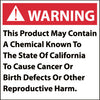 NMC CP6R-CALIFORNIA PROP 65, WARNING THIS PRODUCT MAY CONTAIN A CHEMICAL. . ., 10X10, RIGID PLASTIC (1 EACH)