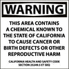 NMC CP9R-CALIFORNIA PROP 65, WARNING THIS AREA CONTAINS CHEMICALS. . ., 10X10, RIGID PLASTIC (1 EACH)