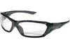 Crews FF120 ForceFlex Safety Glasses With Opaque Black Thermo Plastic Urethane Frame, Clear Polycarbonate Duramass Anti-Fog Anti-Scratch Lens And Black Temple Sleeve  (1/EA)