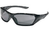 Crews FF122 ForceFlex Safety Glasses With Opaque Black Thermo Plastic Urethane Frame, Gray Polycarbonate Duramass Anti-Fog Anti-Scratch Lens And Black Temple Sleeve  (1/EA)