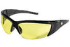 Crews FF214 ForceFlex 2 Safety Glasses With Black Thermo Plastic Urethane Frame, Amber Polycarbonate Duramass Anti-Scratch Lens And Black Temple Sleeve  (1/PR)