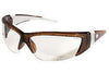 Crews FF220 ForceFlex 2 Safety Glasses With Translucent Brown With White Rubber Thermo Plastic Urethane Frame, Clear Polycarbonate Duramass Anti-Scratch Lens And White Temple Sleeve  (1/PR)